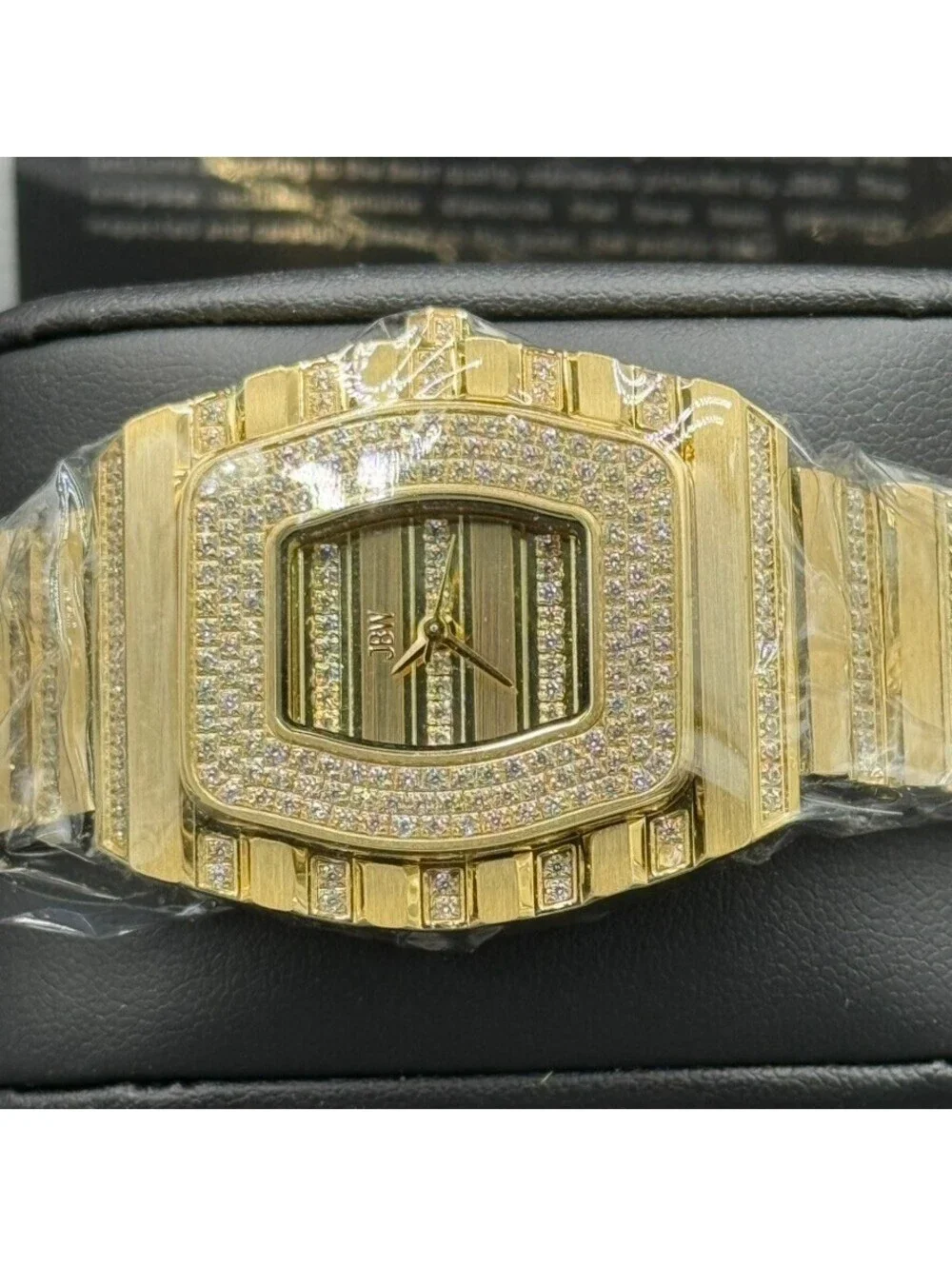 JBW Women's Gold Tone Crystal Accented Watch
